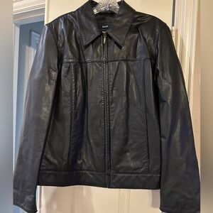 GAP Women's Black Leather Jacket